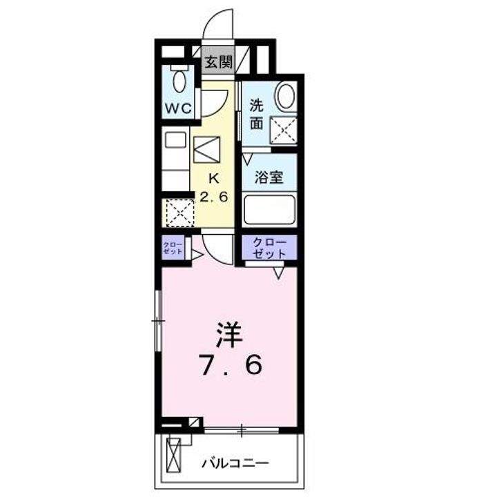 群馬県前橋市国領町1(アパート)の賃貸物件の間取り