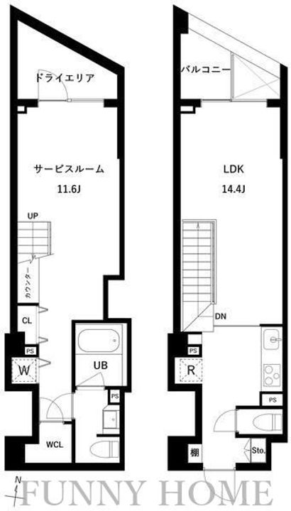 JMFレジデンス世田谷三宿の間取り