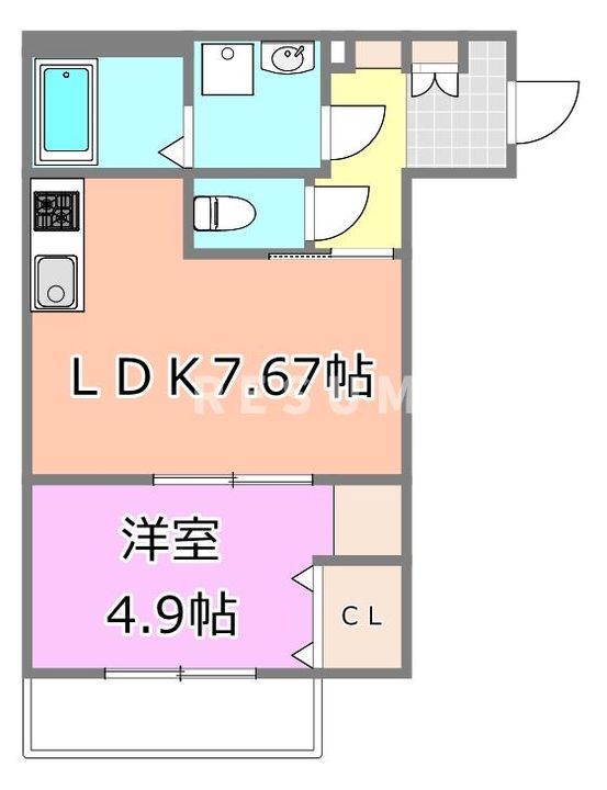 千葉県千葉市中央区道場南2(アパート)の賃貸物件の間取り