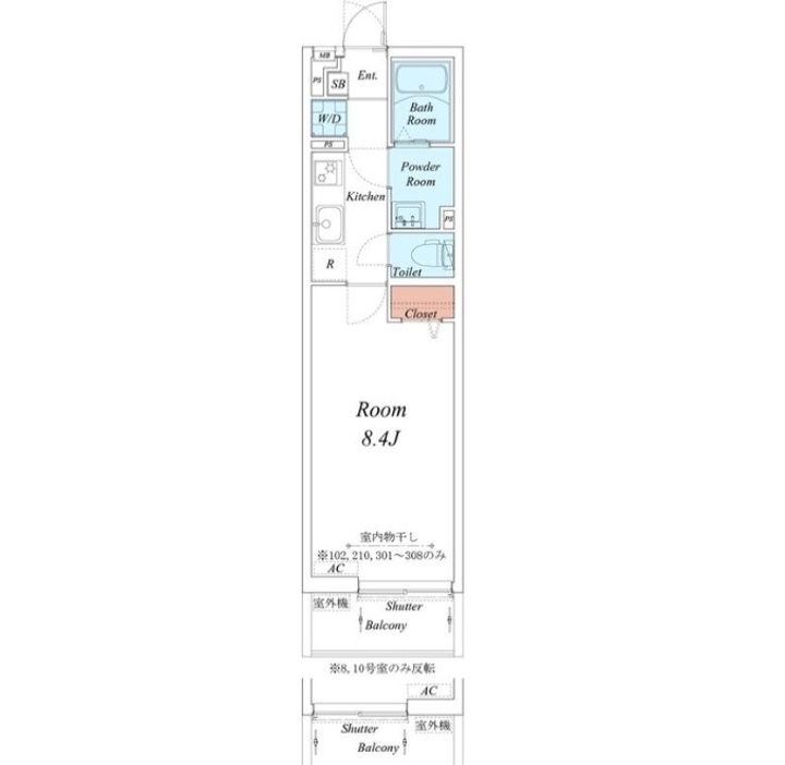 神奈川県大和市中央林間1(マンション)の賃貸物件の間取り