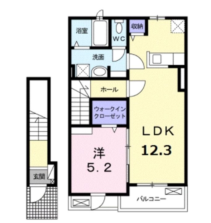 愛知県刈谷市一ツ木町5(アパート)の賃貸物件の間取り
