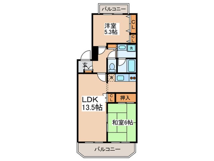 フィール野川Aの間取り