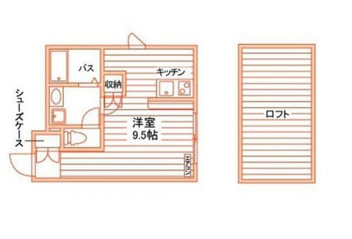 メゾン佛蘭西Bの間取り
