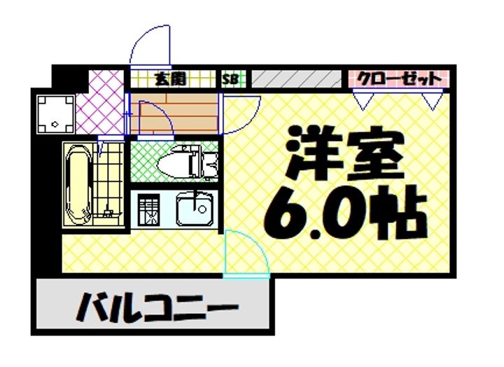 スプランディッド難波元町DUEの間取り