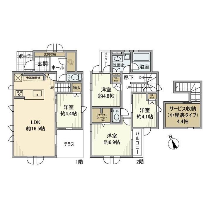 東京都調布市入間町3(一戸建)の賃貸物件の間取り