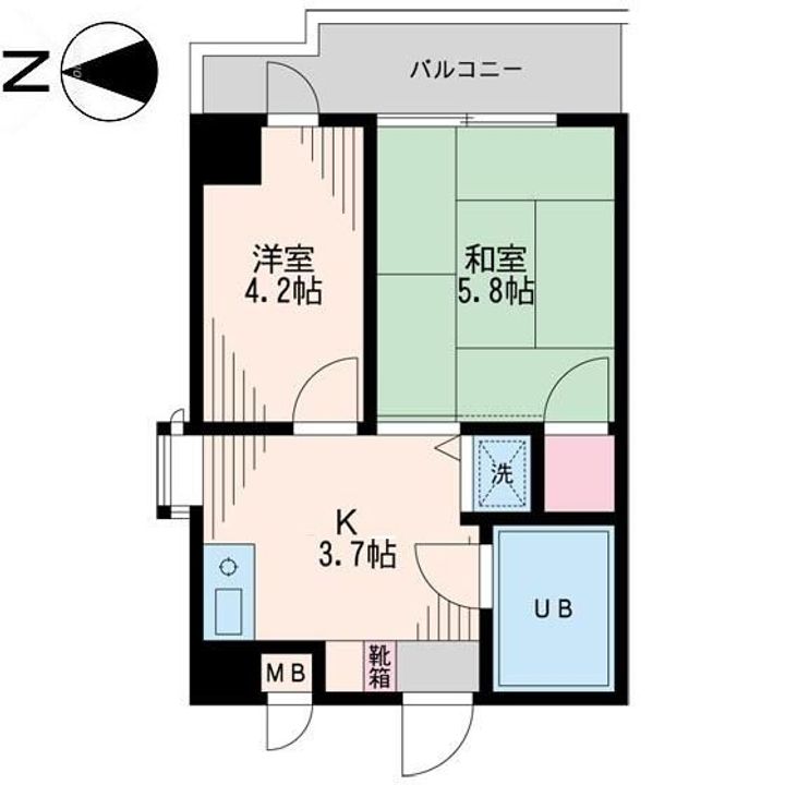 神奈川県横浜市緑区台村町(マンション)の賃貸物件の間取り