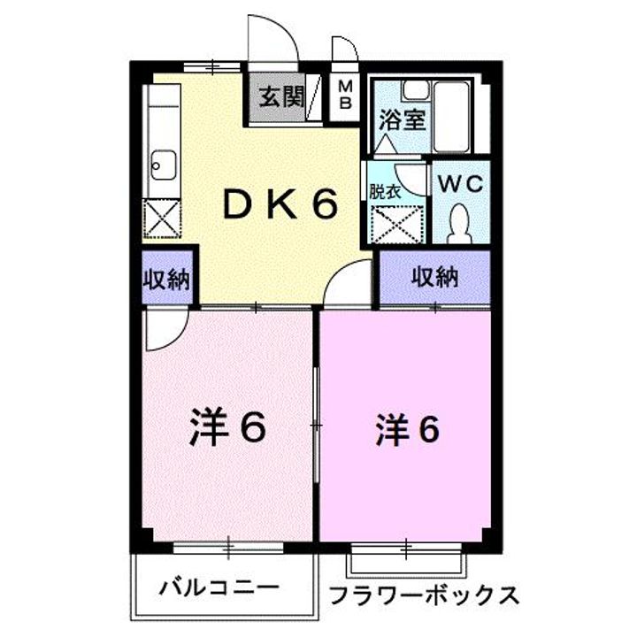 愛知県碧南市鶴見町4(アパート)の賃貸物件の間取り