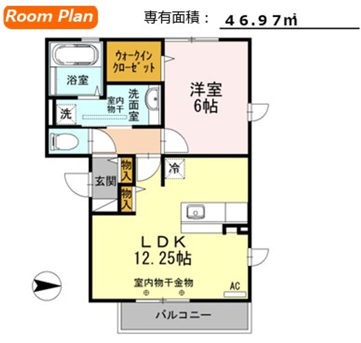 ラフィネ デュオIの間取り