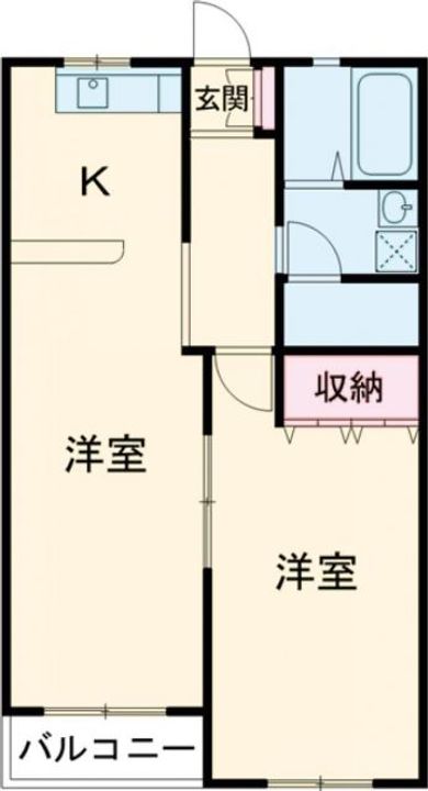 泉が丘地神コーポの間取り