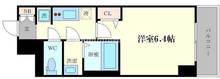 プレサンス難波クチュールの間取り
