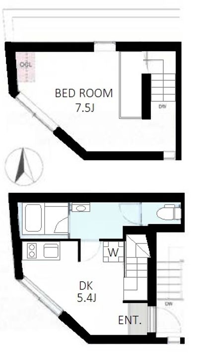 東京都新宿区天神町(マンション)の賃貸物件の間取り