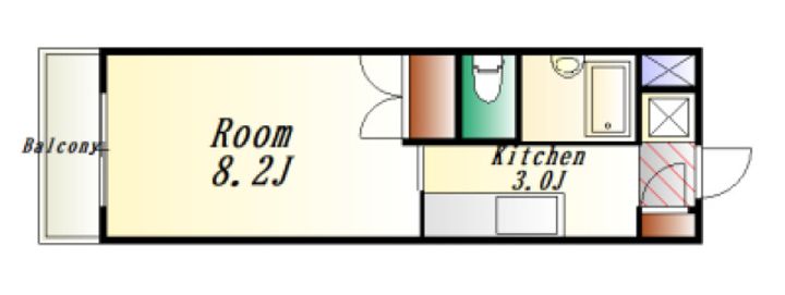 広島県広島市西区己斐中1(マンション)の賃貸物件の間取り