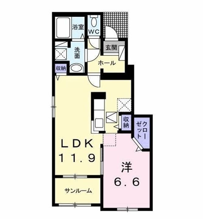 アグレアブル Bの間取り