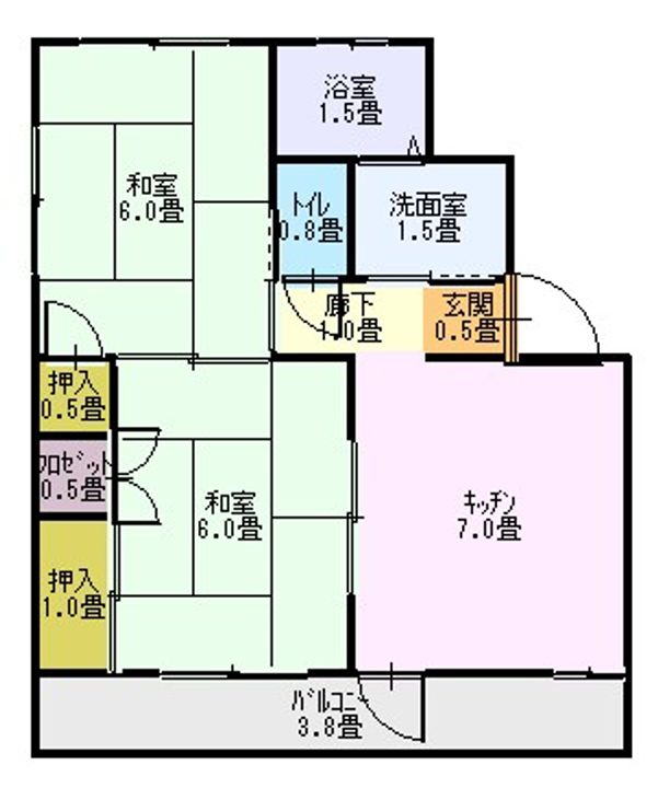 エクレール沢田の間取り