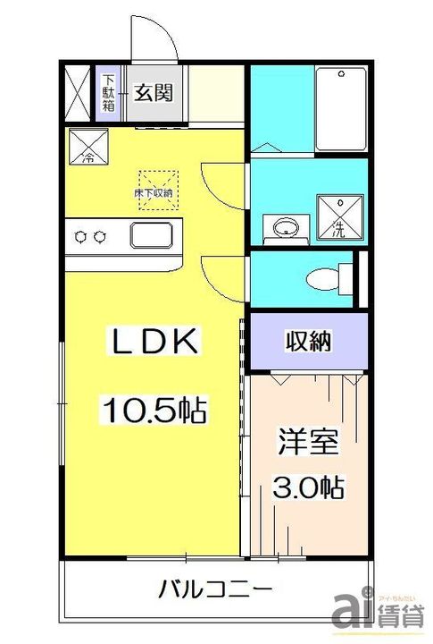 東京都中野区上鷺宮2(アパート)の賃貸物件の間取り