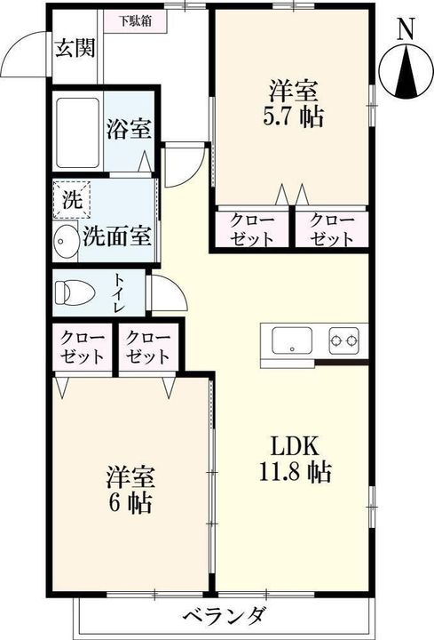 フロコリール25の間取り