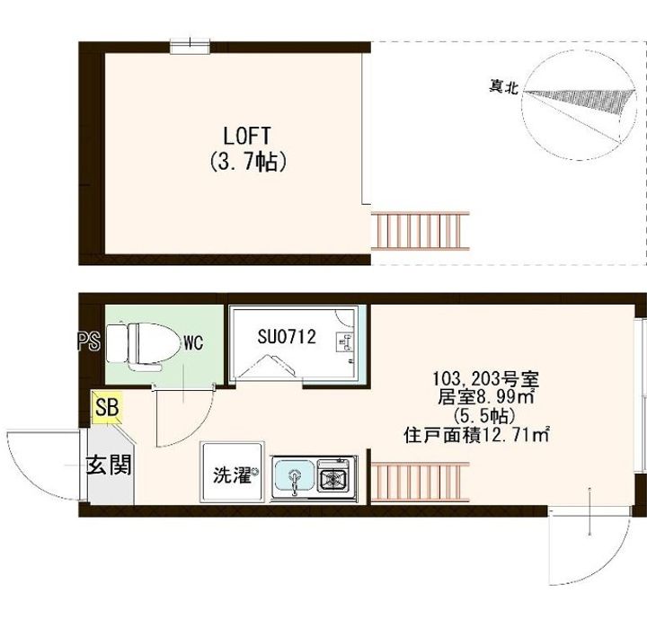 東京都板橋区稲荷台(アパート)の賃貸物件の間取り