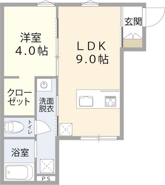新潟県新潟市中央区大島(アパート)の賃貸物件の間取り
