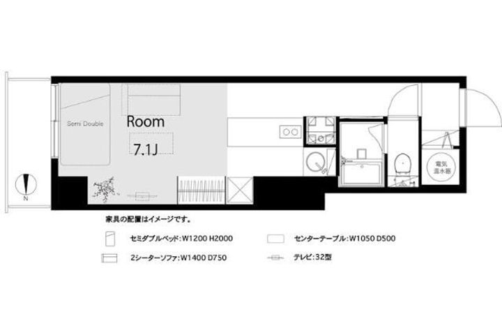 東京都新宿区住吉町(マンション)の賃貸物件の間取り