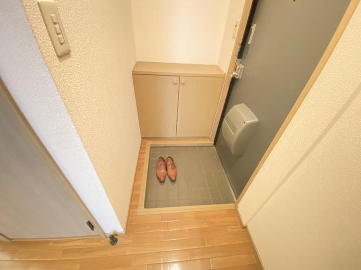 熊本県菊池郡大津町大字室(アパート)の賃貸物件の玄関