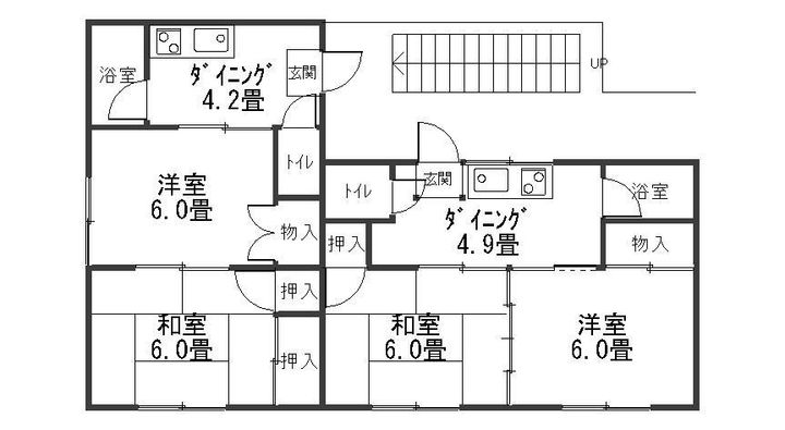 柏木コーポラスB棟の間取り