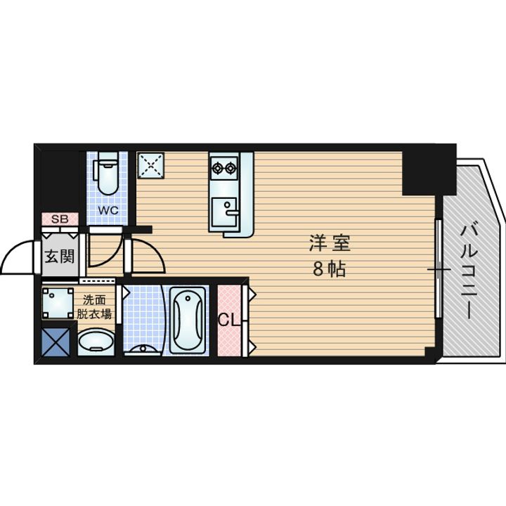 プレサンス中之島公園アティレの間取り