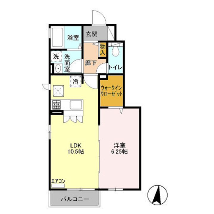 シャルメゾン B棟の間取り