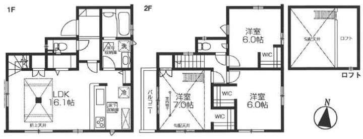 埼玉県川越市大字的場(一戸建)の賃貸物件の間取り