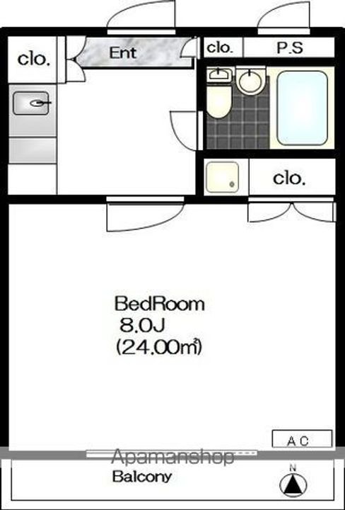 東京都府中市緑町1(マンション)の賃貸物件の間取り