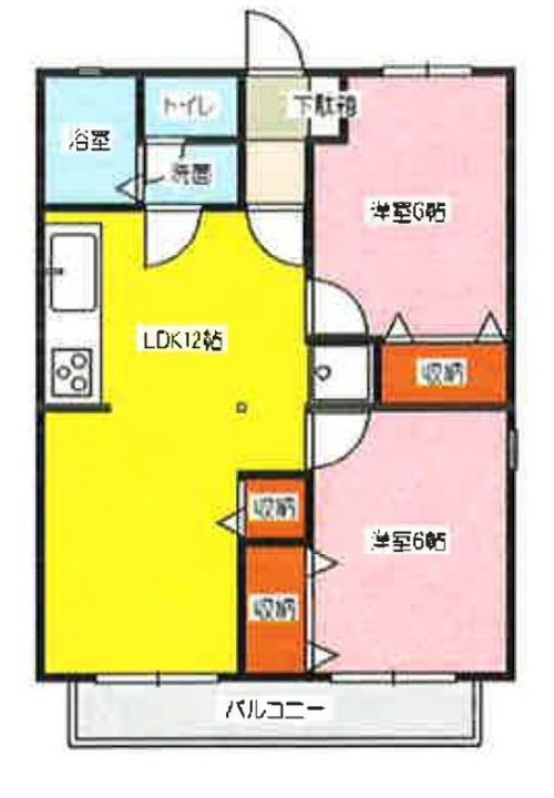 セジュール田沼 Bの間取り
