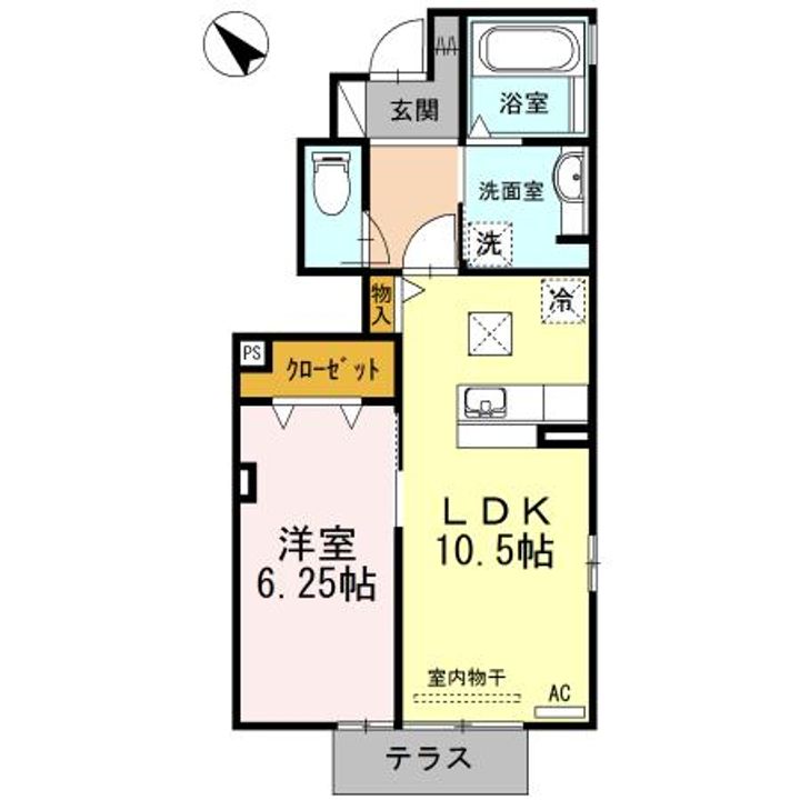 愛知県高浜市八幡町3(アパート)の賃貸物件の間取り