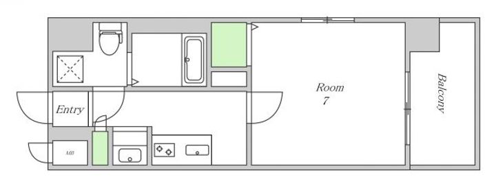 大阪府大阪市福島区吉野4(マンション)の賃貸物件の間取り