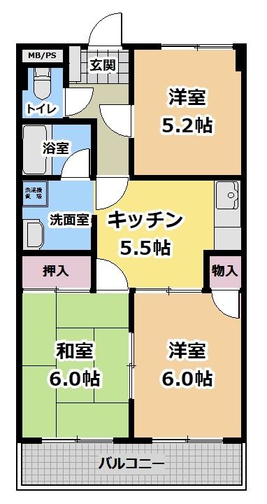 東京都練馬区東大泉1(マンション)の賃貸物件の間取り