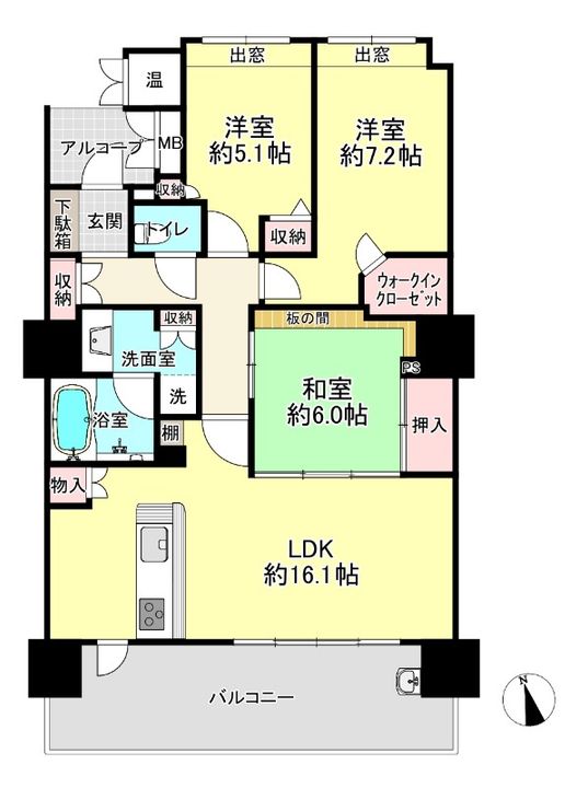 ウェルリバービュー天神の間取り