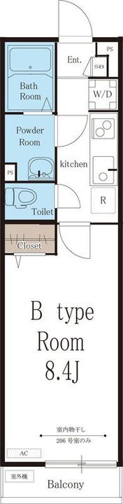 神奈川県藤沢市亀井野(アパート)の賃貸物件の間取り