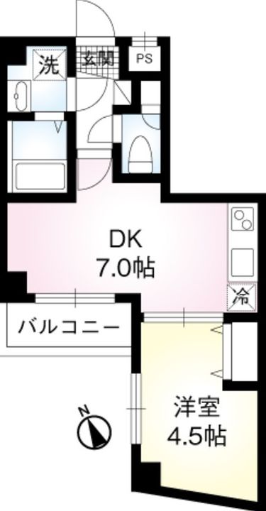 千葉県船橋市湊町2(マンション)の賃貸物件の間取り