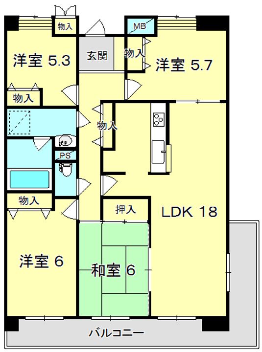 シティアガーデン甲府の間取り