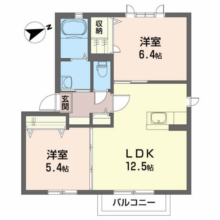 エクセレントシティ岩切Bの間取り