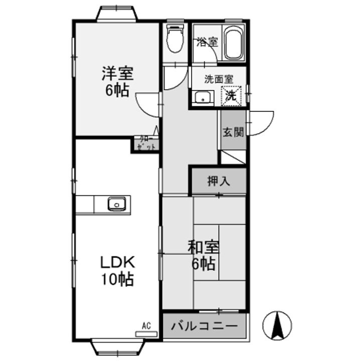 群馬県前橋市天川原町1(アパート)の賃貸物件の間取り