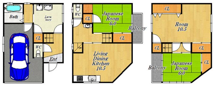 大阪府大阪市城東区今福南2(一戸建)の賃貸物件の間取り