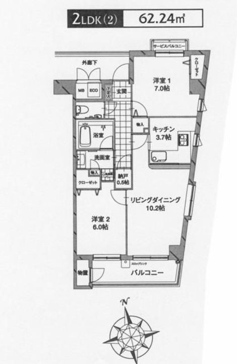 クール・ドゥ・サンセールの間取り