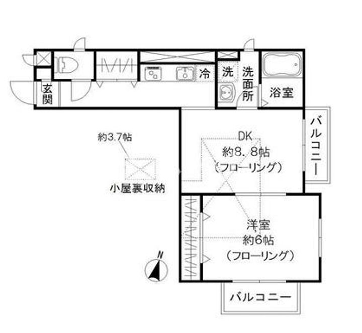 東京都練馬区貫井1(アパート)の賃貸物件の間取り