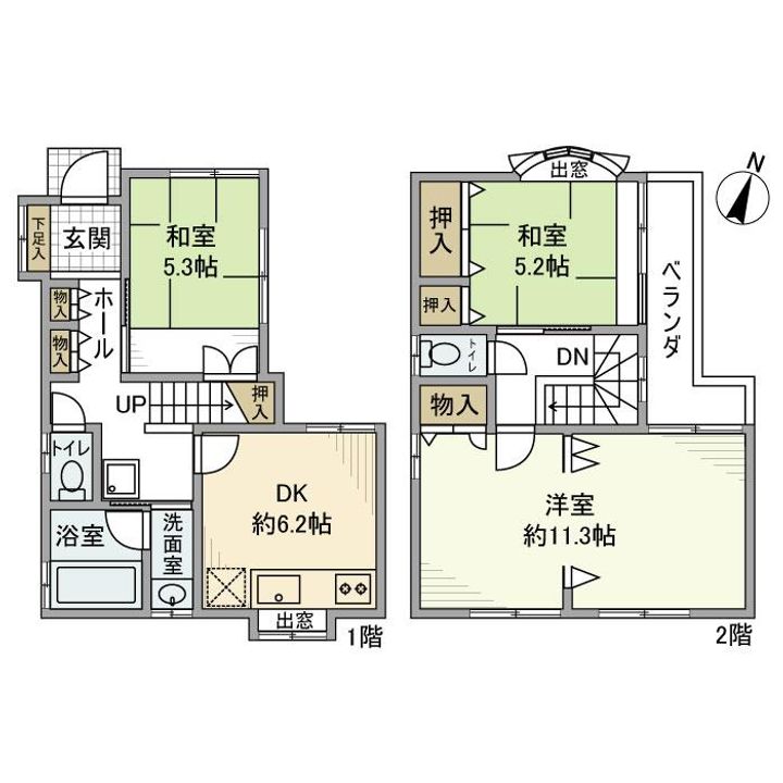 神奈川県横浜市旭区今宿南町(一戸建)の賃貸物件の間取り
