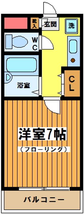 東京都調布市調布ケ丘2(マンション)の賃貸物件の間取り