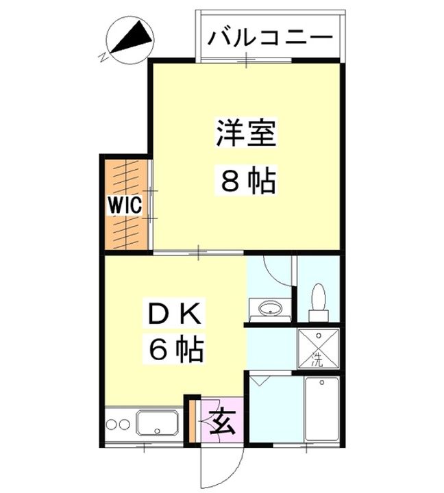 神奈川県川崎市中原区上小田中1(アパート)の賃貸物件の間取り