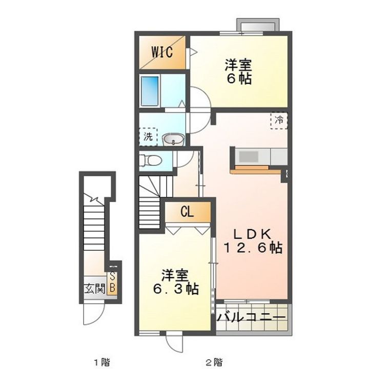 第二東雲Aの間取り