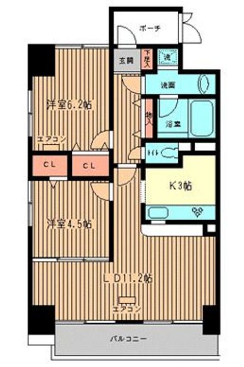 東京都渋谷区恵比寿1(マンション)の賃貸物件の間取り