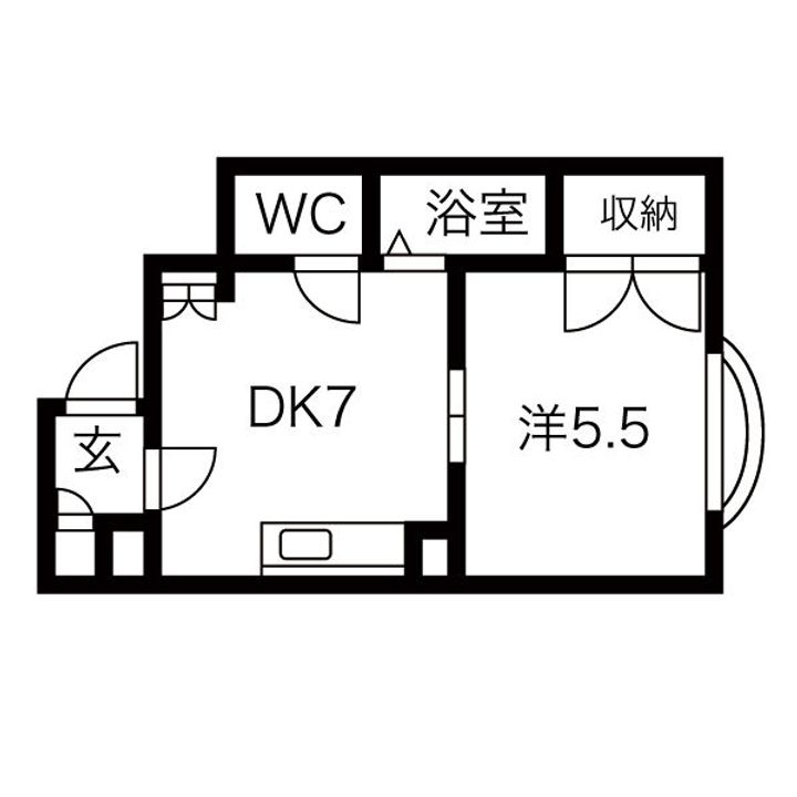 北海道札幌市中央区南八条西9(マンション)の賃貸物件の間取り
