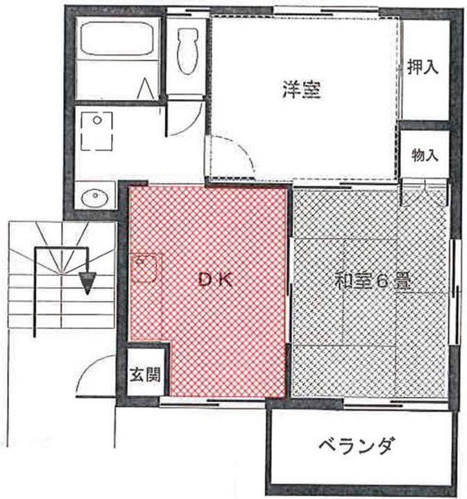 起コーポCの間取り