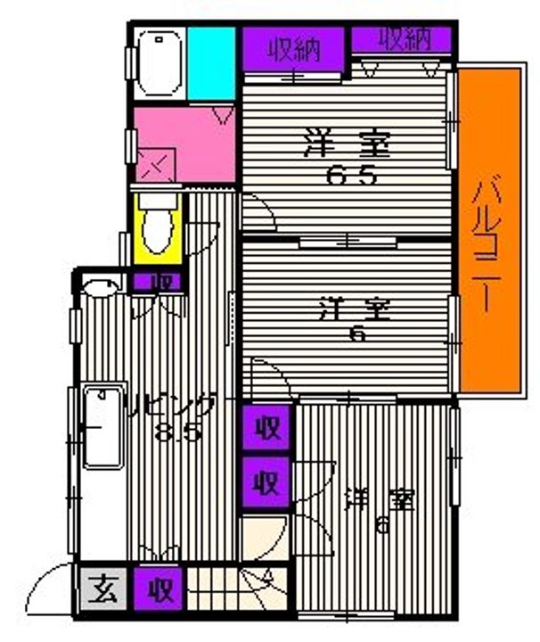 野津田町アパートの間取り